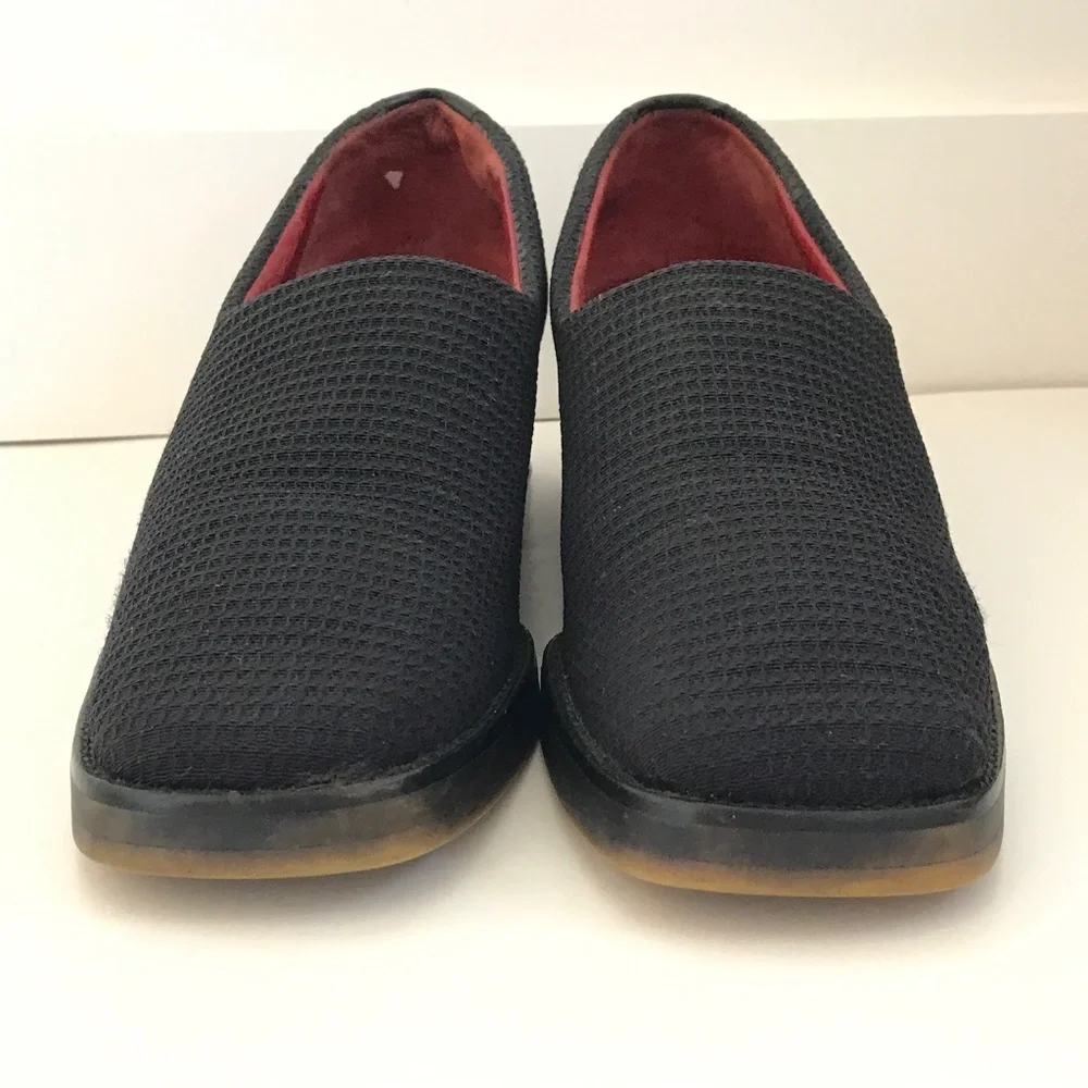 DONALD J. PLINER Black Loafer Chunky Heel Square Toe Women’s Size 6.5
